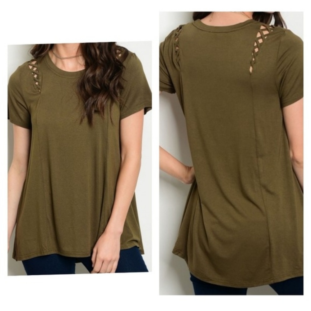 ***CLOSET CLOSING*** Olive Green Blouse Loose